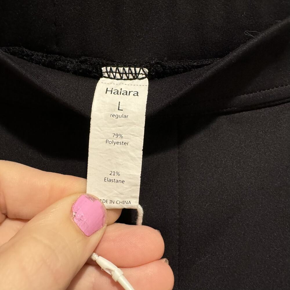 Halara Black Day Stretch High Waisted Straight Leg Work Pants Size Large - Picture 5 of 6